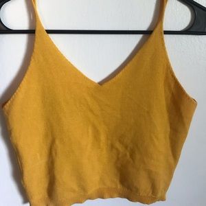 Cropped yellow shirt